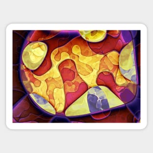 Colourful Painterly Shapes Sticker